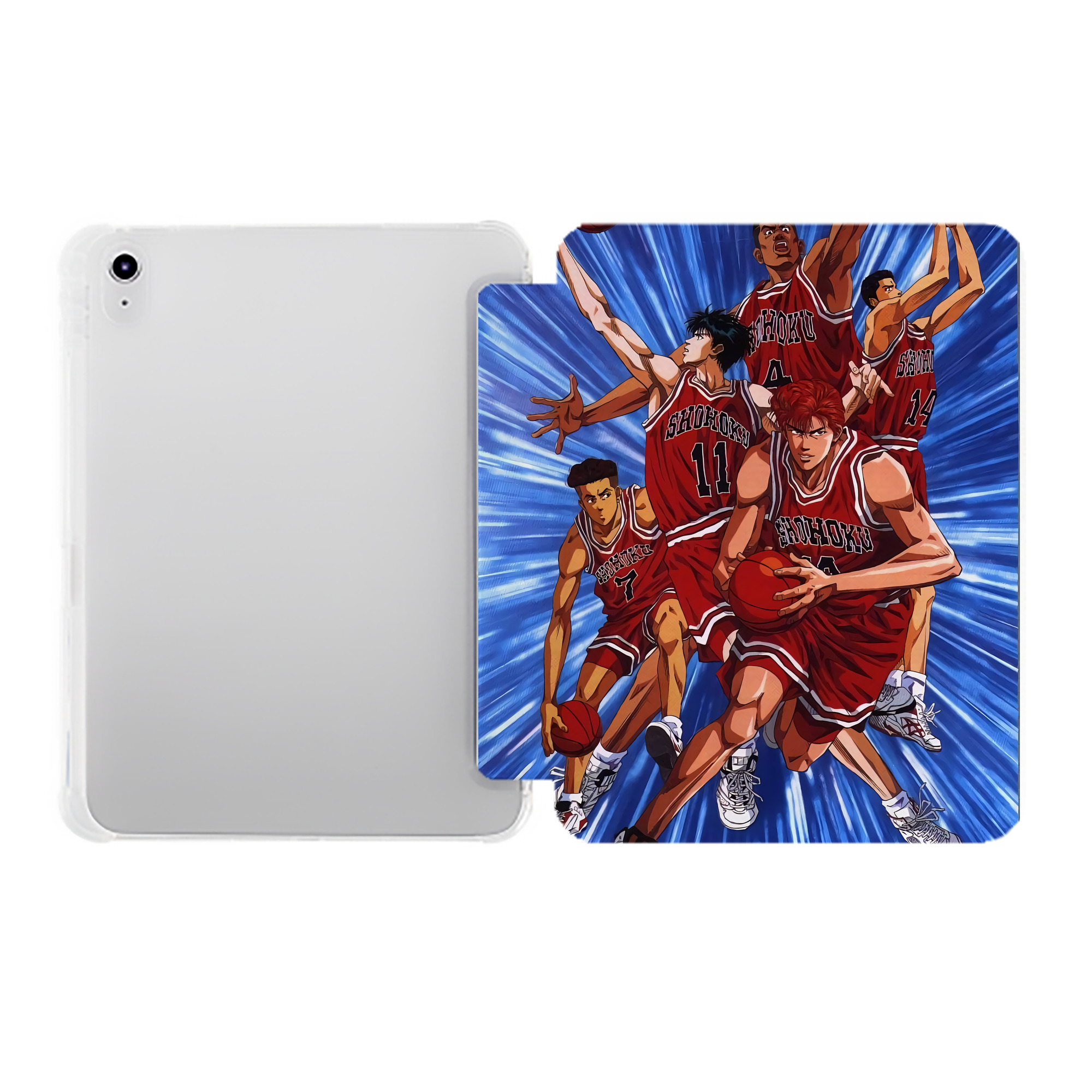（画像用） SLAM DUNK／スラムダンク IPad ケース ペン収納付き 三つ折りスタンド PUレザー×シリコン 対応機種9.5/10.5/10.9インチ